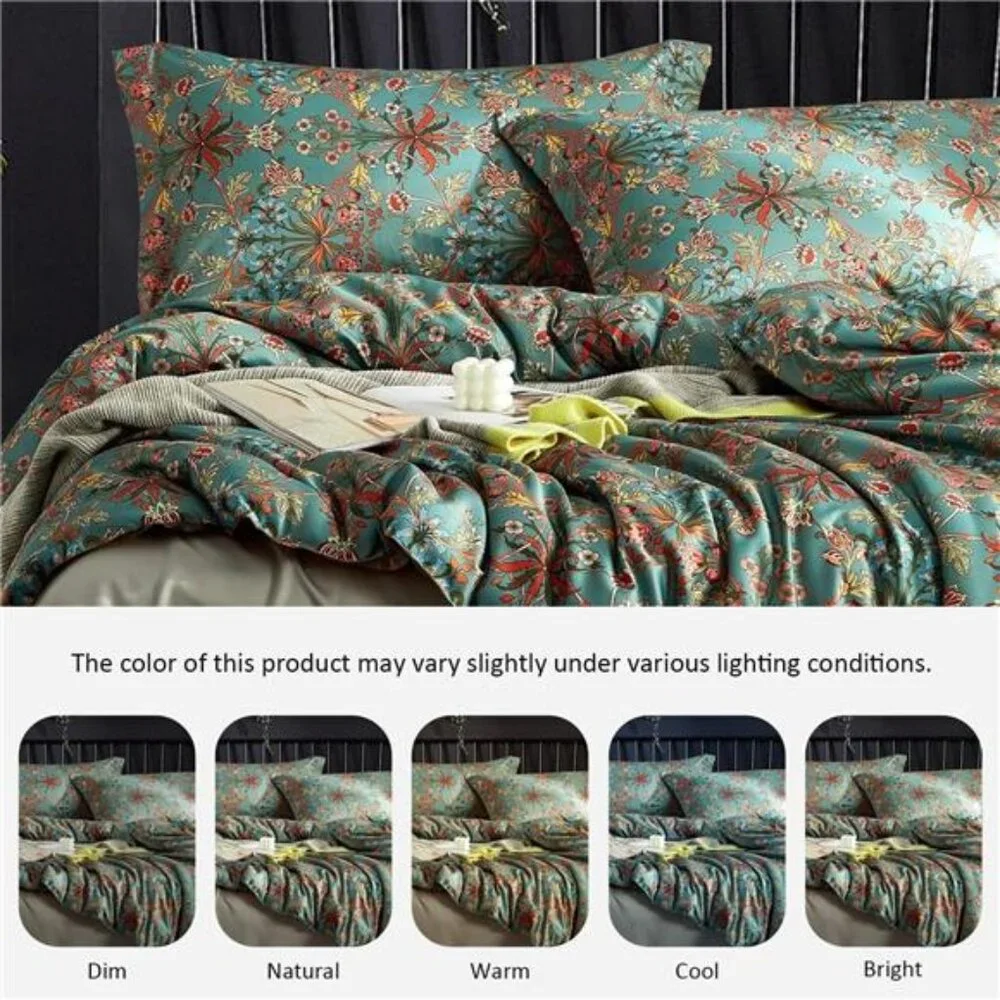 Farmhouse Boho King Comforter Set - 3 Piece Lightweight All Season Bedding